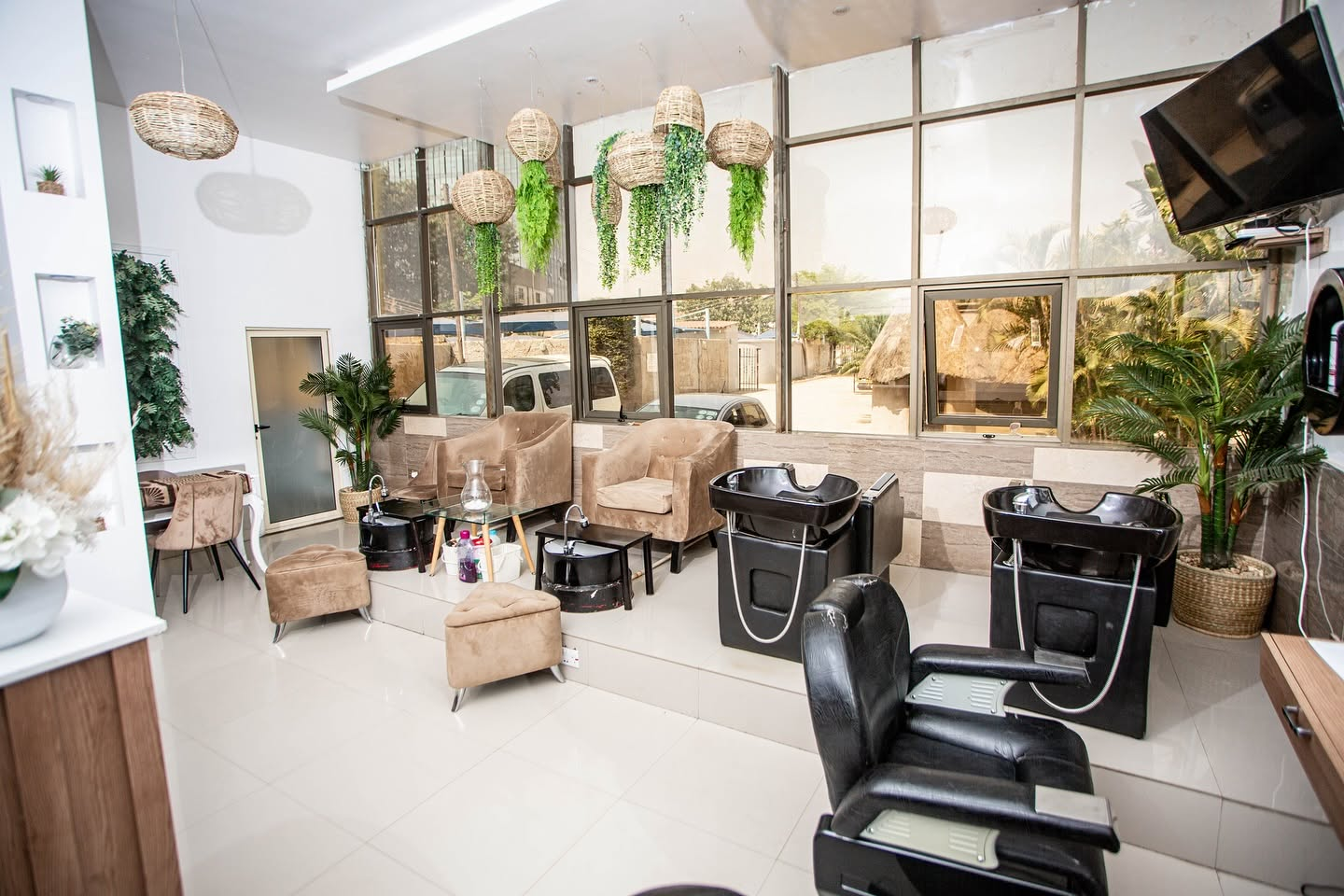 Professional hair treatment at Cosmic Hotel Zambia